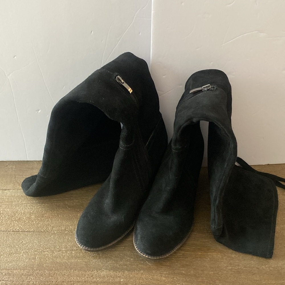Franco Sarto Ellyn Black Suede Over the Knee Boots - Picture 7 of 10